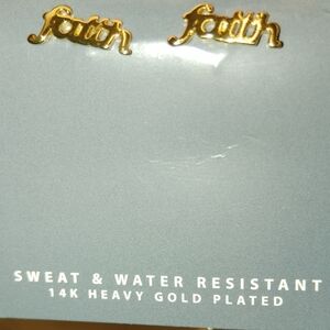 Gold Plated Faith Earrings